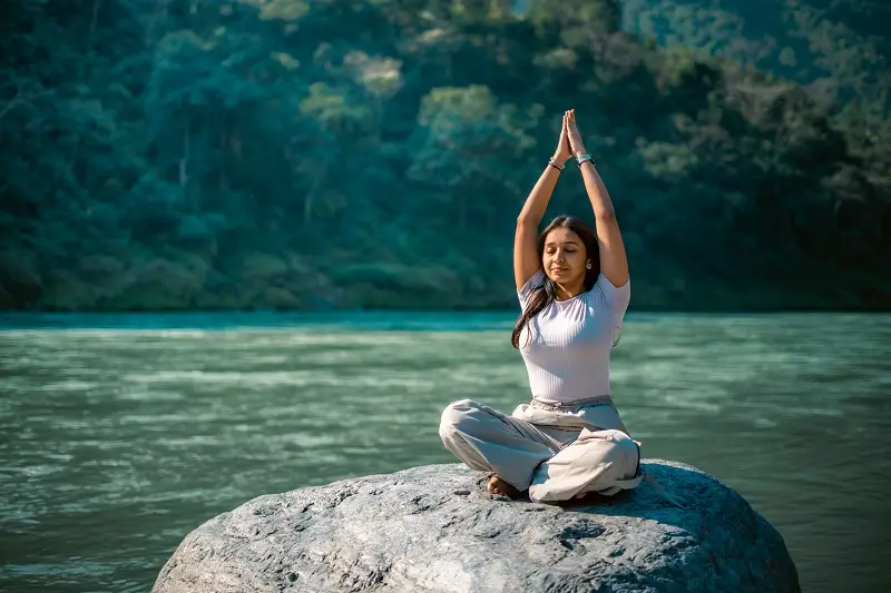 Vashishtha Gufa meditation cave beside the Ganga upstream of Rishikesh